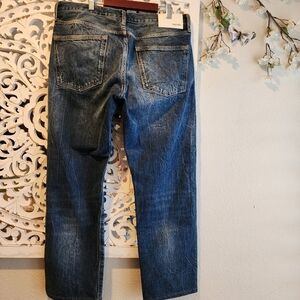 OVADIA NEW YORK STRAIGHT TAPER 003 DISTRESSES JEANS SIZE 32